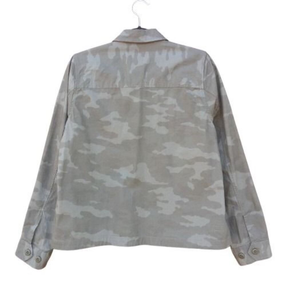 VUORI | Camo Oregano Green Ripstop Boxy Organic Cotton Button Up Front Jacket M - Picture 3 of 15